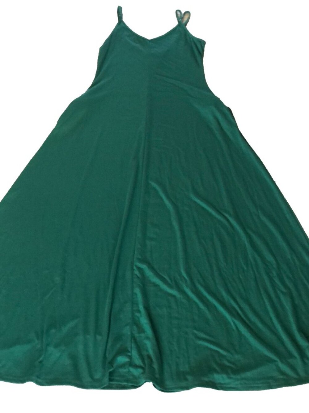 SHEIN Maxi Dress Womens Size M Green Adjustable Straps Sleeveless
